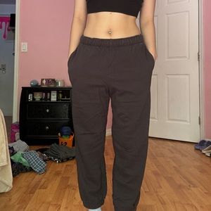 black joggers